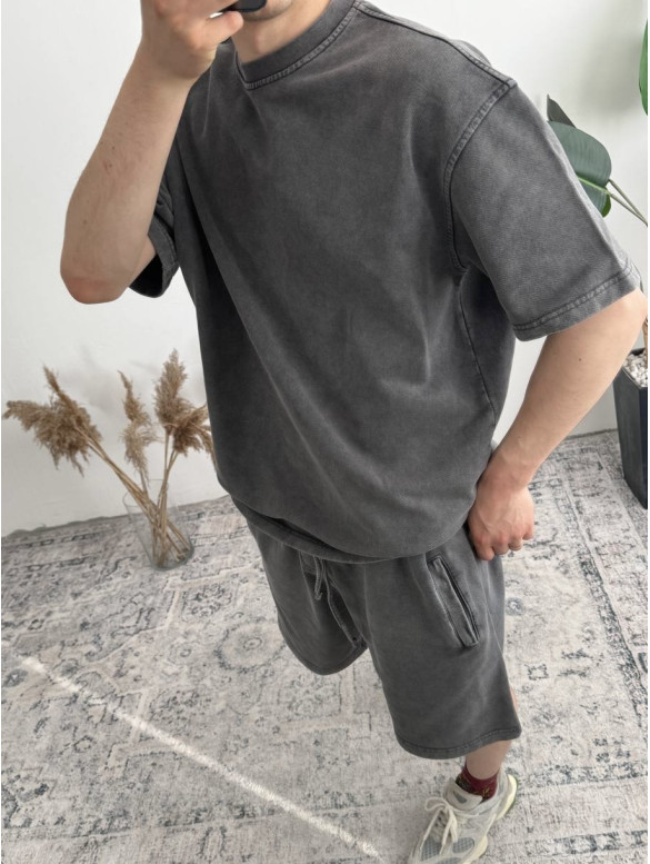 Oversize костюм з вивареної тканини