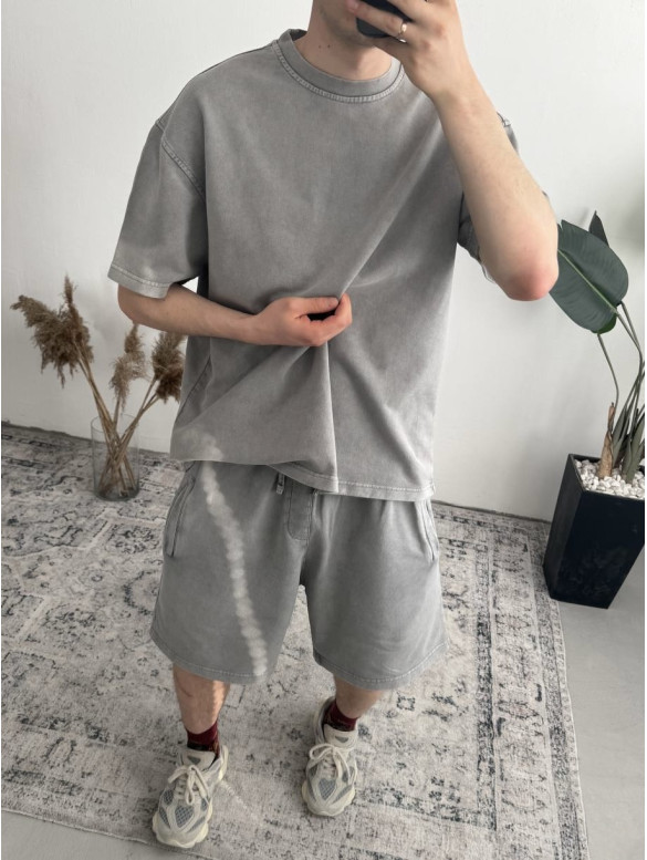 Oversize костюм з вивареної тканини