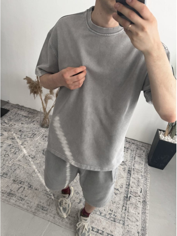Oversize костюм з вивареної тканини