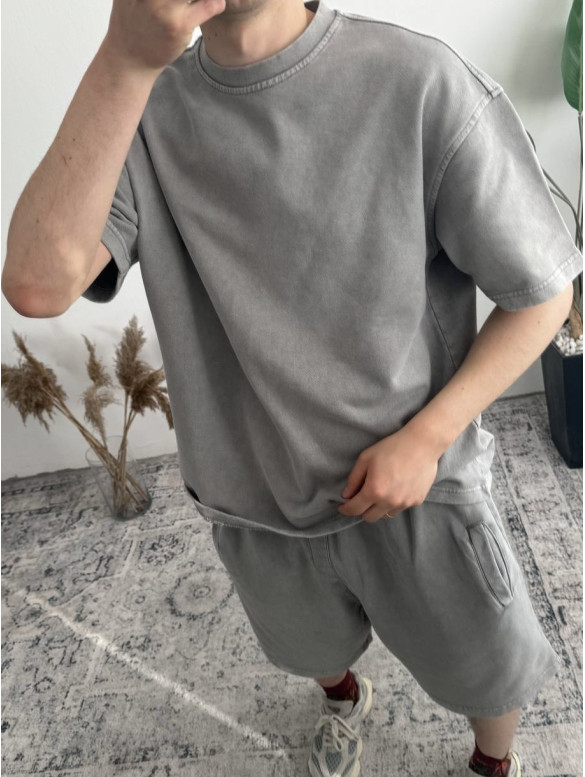 Oversize костюм з вивареної тканини