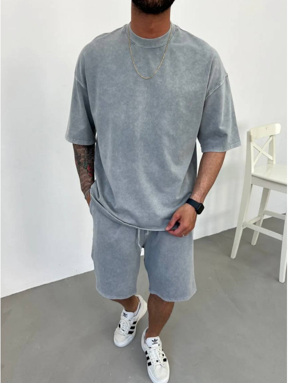 Oversize костюм з вивареної тканини