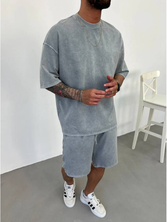 Oversize костюм з вивареної тканини