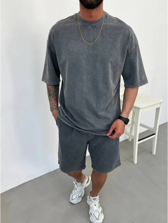 Oversize костюм з вивареної тканини