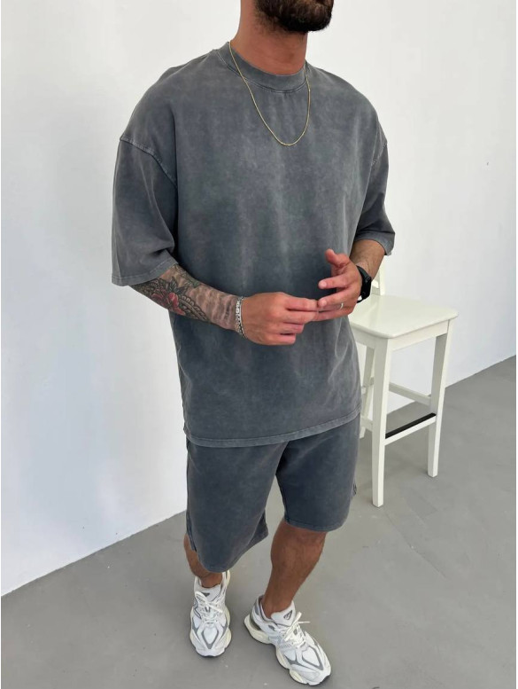Oversize костюм з вивареної тканини