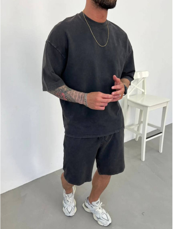 Oversize костюм з вивареної тканини