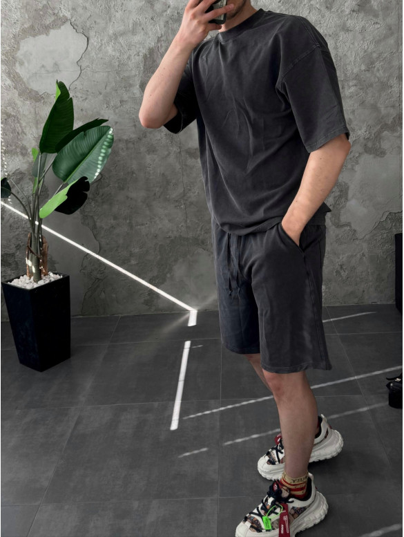 Oversize костюм з вивареної тканини