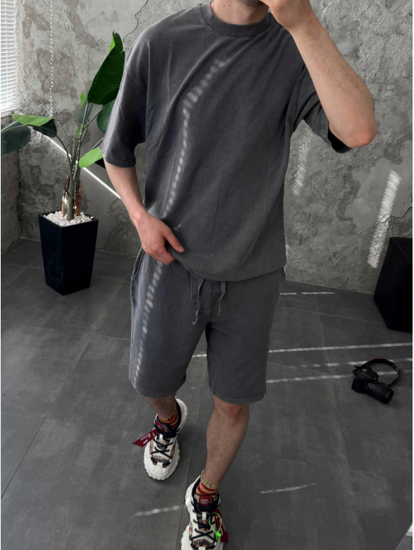 Oversize костюм з вивареної тканини