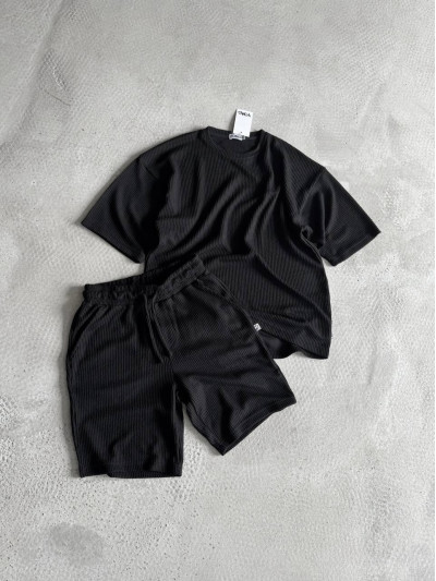 Літній oversize костюм у рубчик