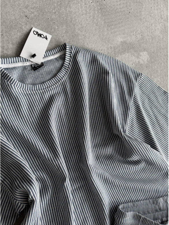 Літній oversize костюм у рубчик