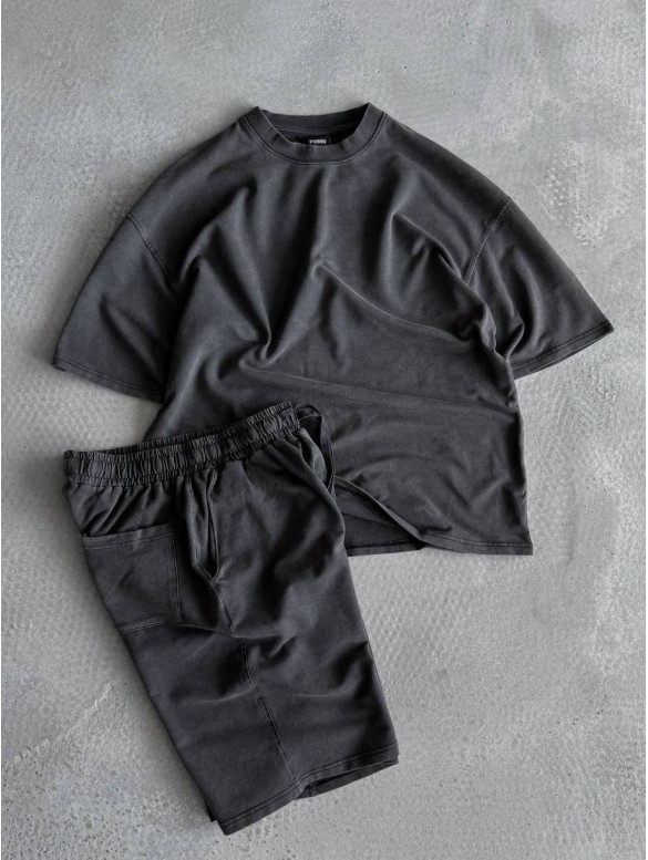Oversize костюм з вивареної тканини