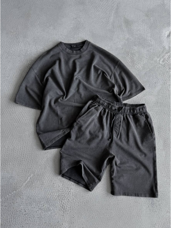 Oversize костюм з вивареної тканини