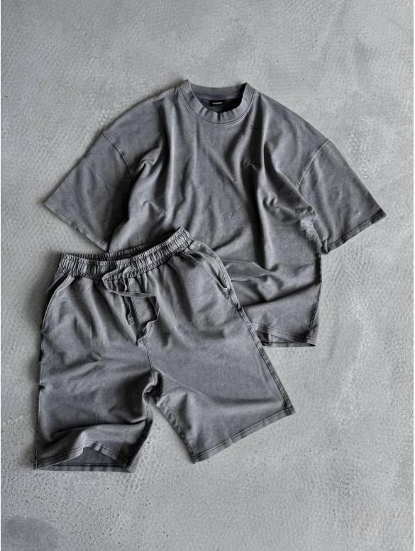 Oversize костюм з вивареної тканини