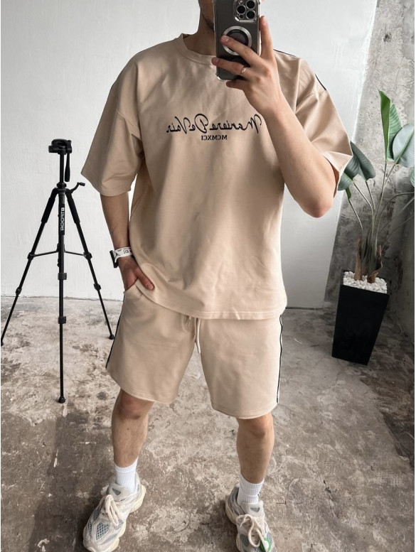 Літній oversize костюм з надписом