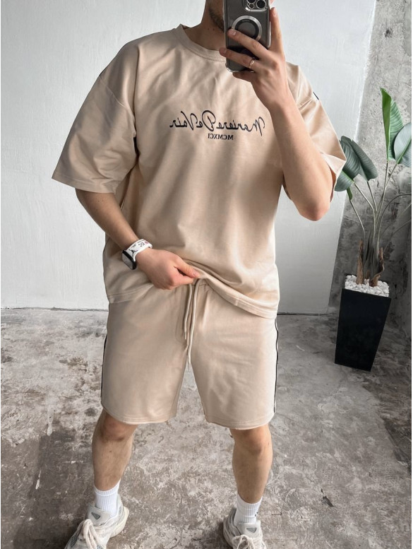 Літній oversize костюм з надписом