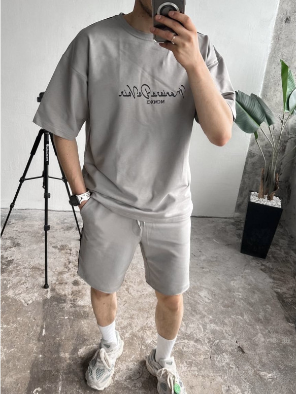 Літній oversize костюм з надписом