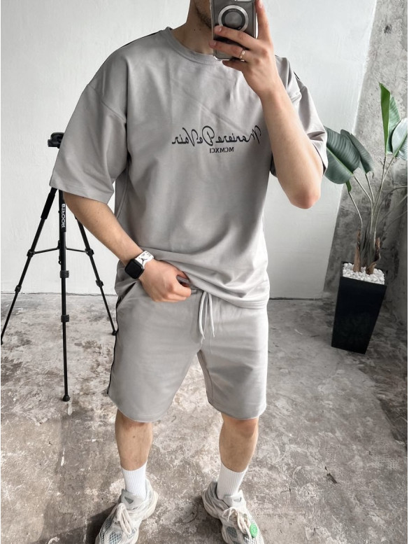 Літній oversize костюм з надписом