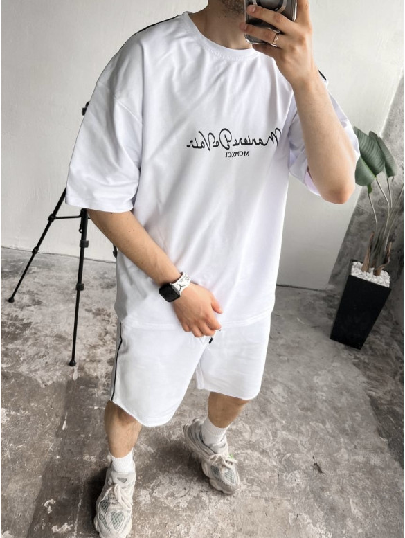 Літній oversize костюм з надписом