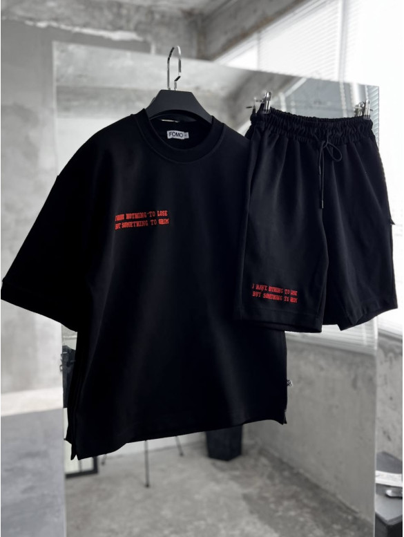 Літній oversize костюм з принтом