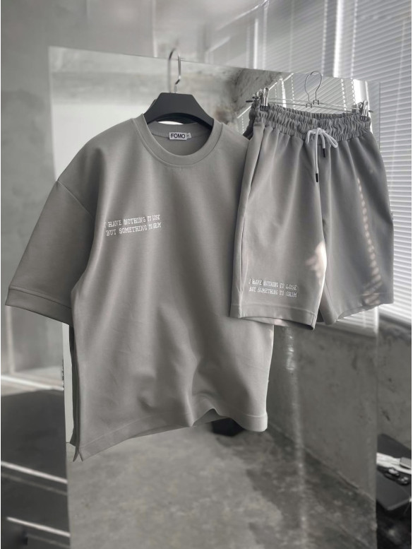 Літній oversize костюм з принтом