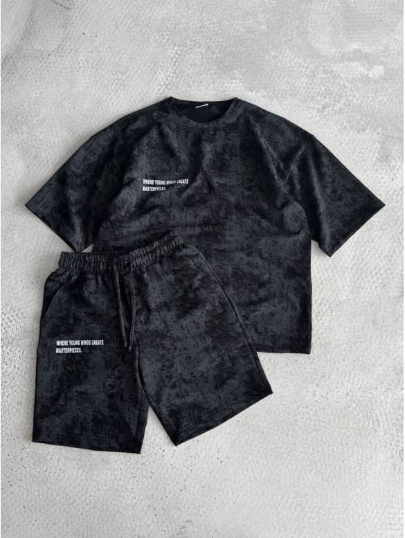 Літній oversize костюм з надписом