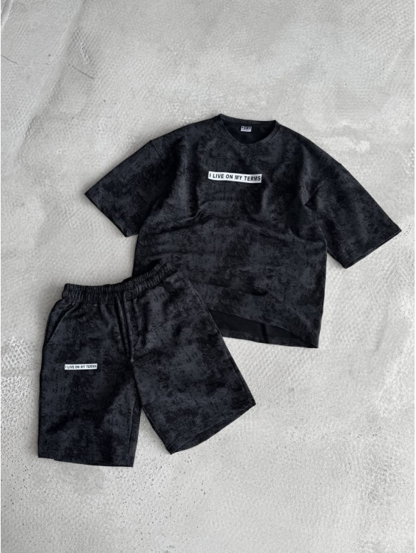 Літній oversize костюм з надписом