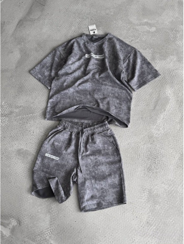 Літній oversize костюм з надписом