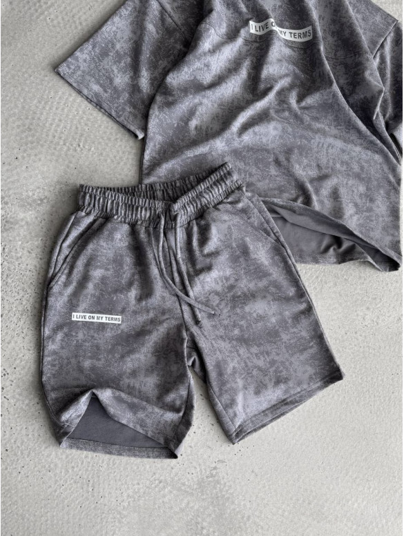 Літній oversize костюм з надписом