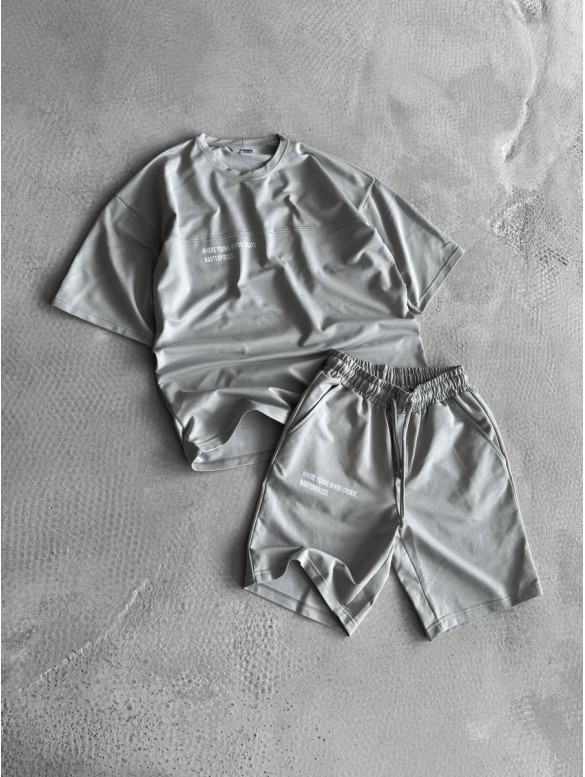 Літній oversize костюм з надписом