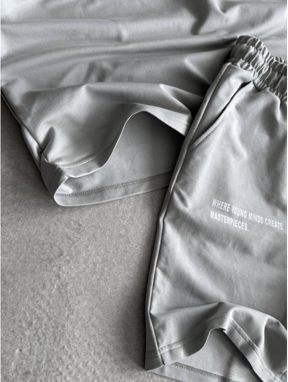 Літній oversize костюм з надписом