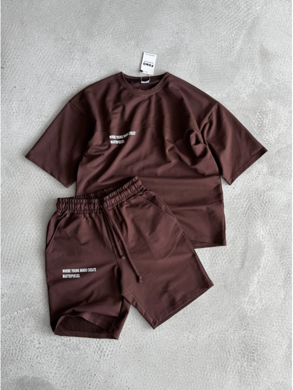 Літній oversize костюм з надписом
