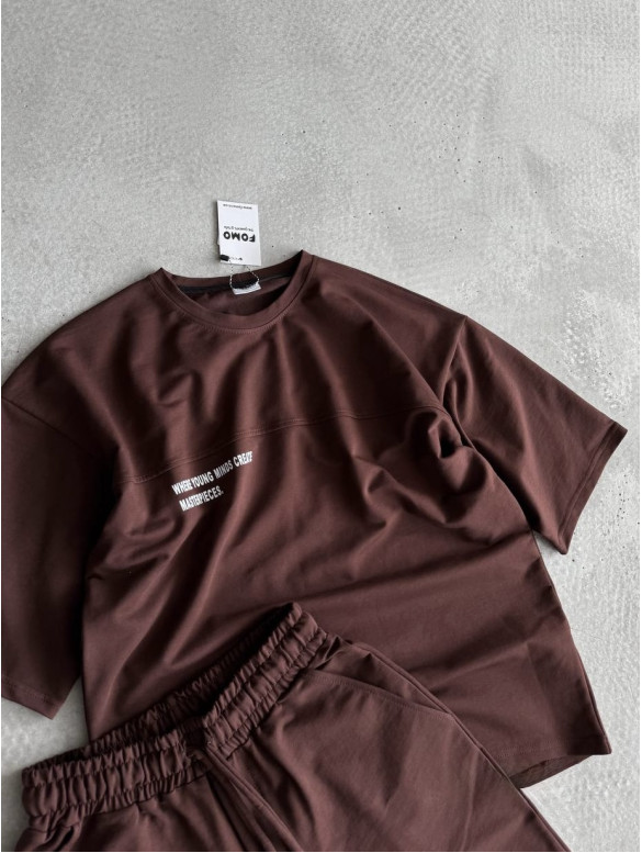 Літній oversize костюм з надписом