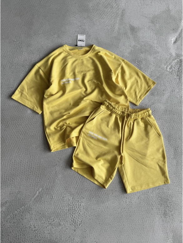 Літній oversize костюм з надписом
