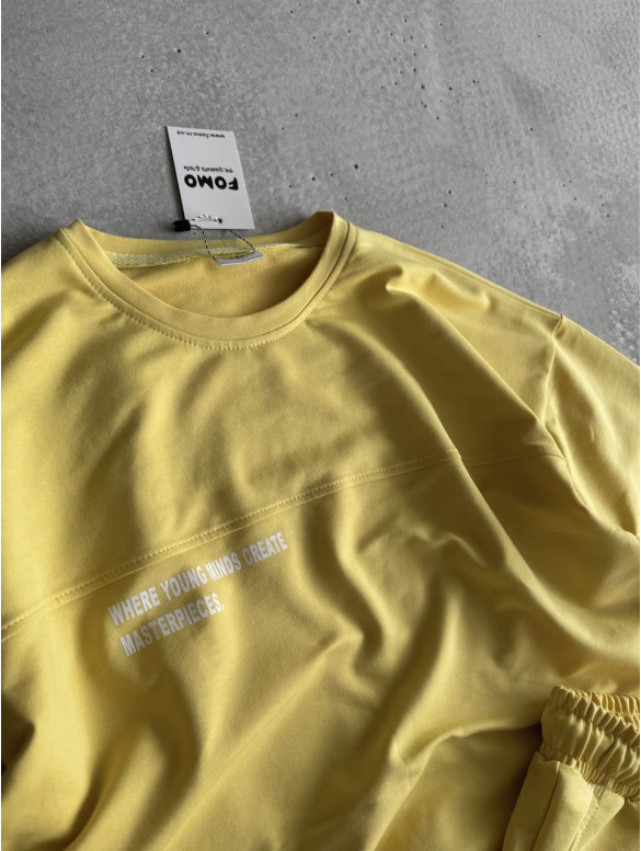 Літній oversize костюм з надписом