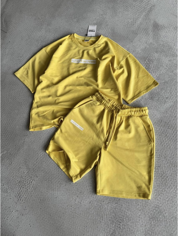 Літній oversize костюм з надписом