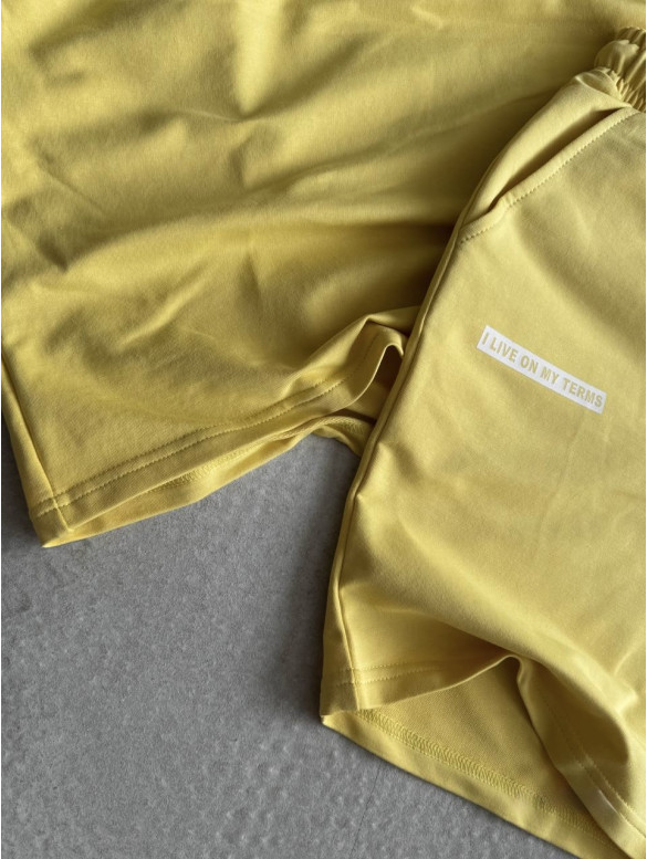 Літній oversize костюм з надписом