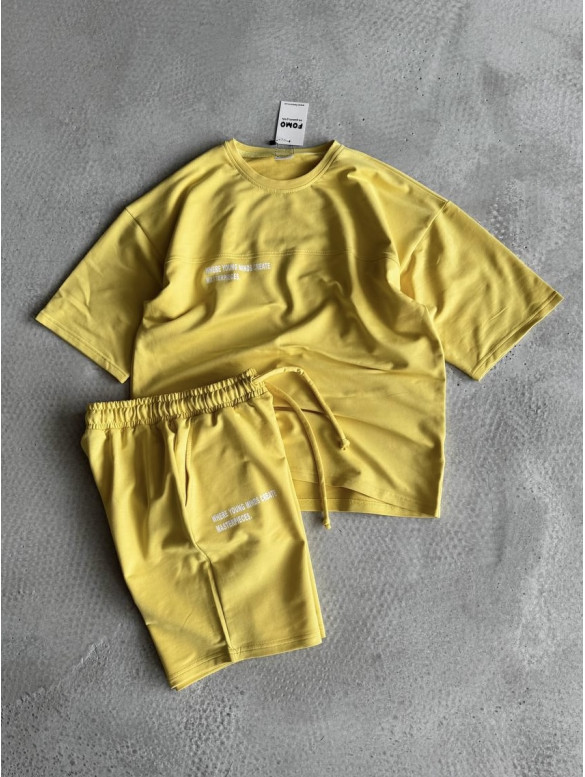 Літній oversize костюм з надписом
