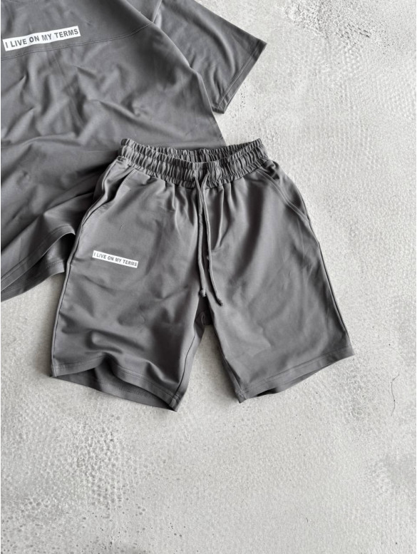 Літній oversize костюм з надписом