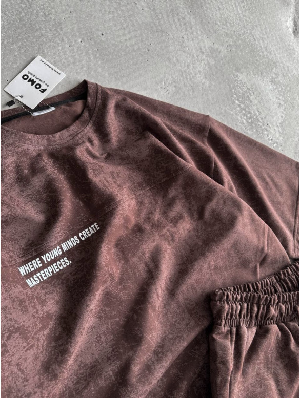 Літній oversize костюм з надписом