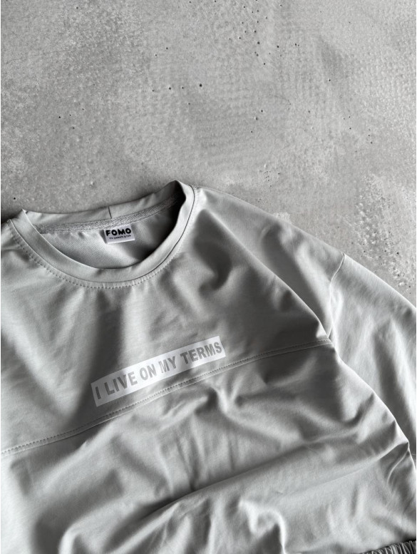 Літній oversize костюм з надписом