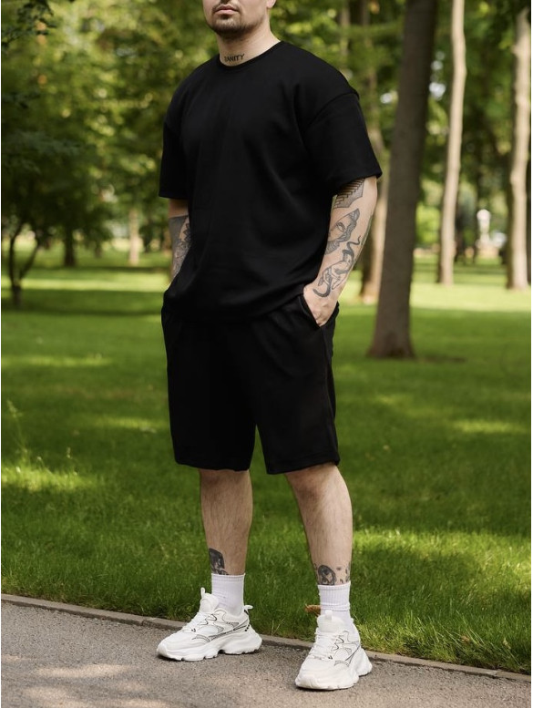 Літній костюм в рубчик