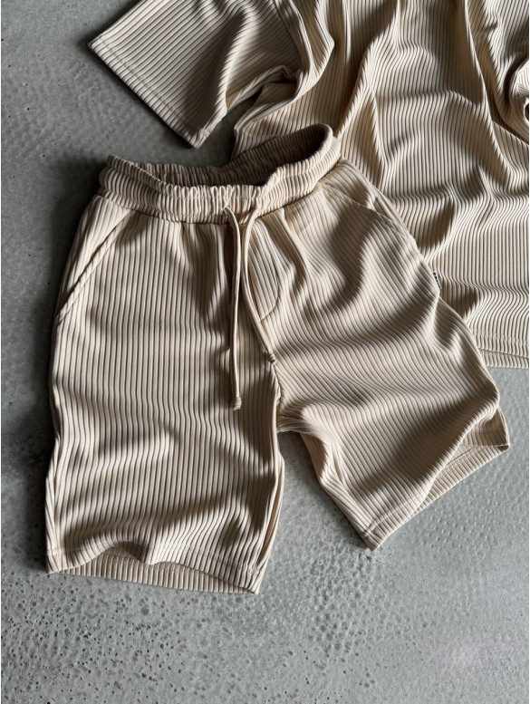 Літній oversize костюм у рубчик