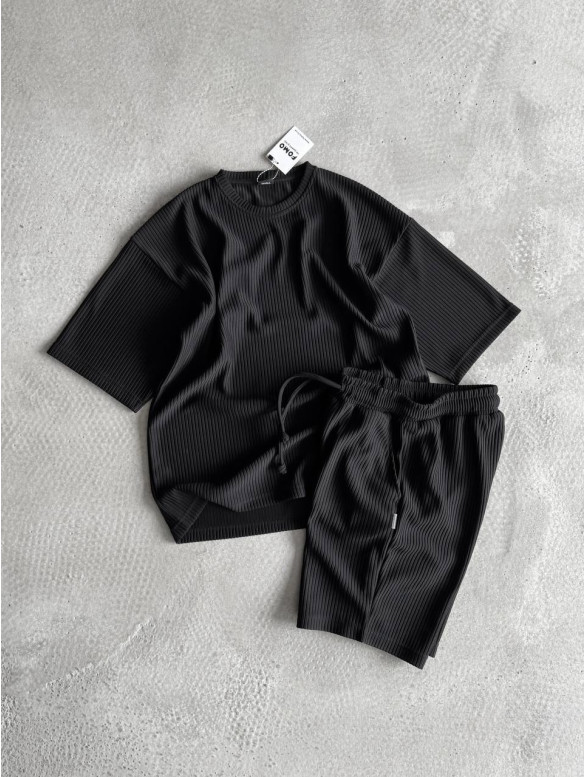 Літній oversize костюм у рубчик