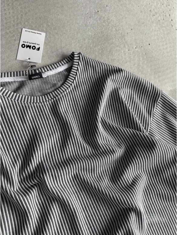 Літній oversize костюм у рубчик