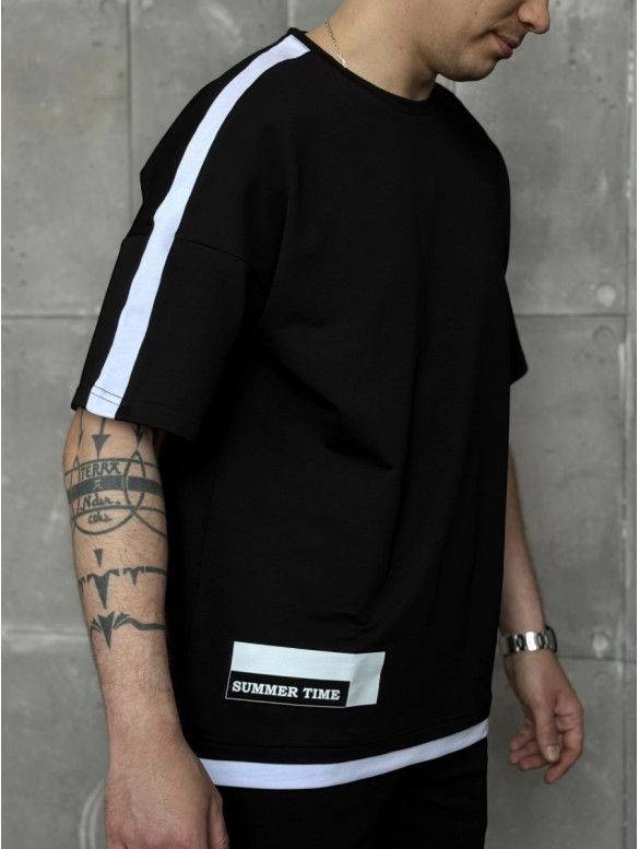 Літній oversize костюм з принтом