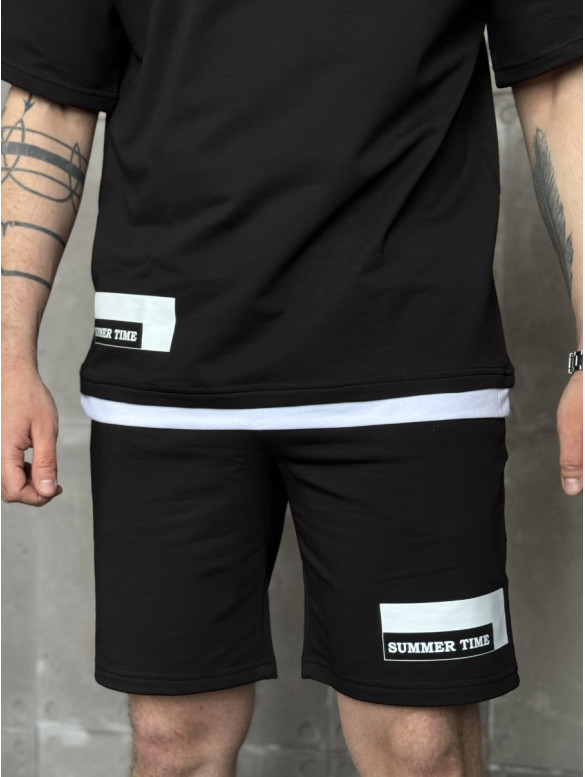 Літній oversize костюм з принтом