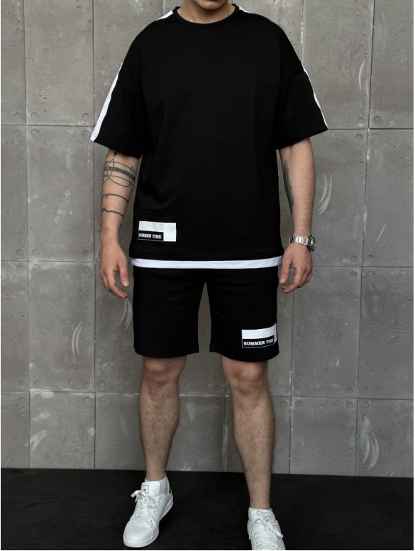 Літній oversize костюм з принтом