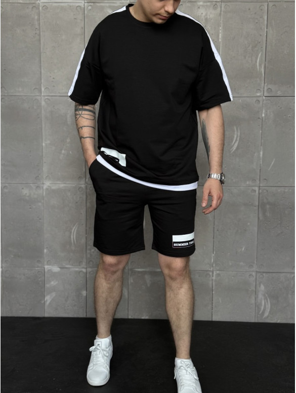 Літній oversize костюм з принтом