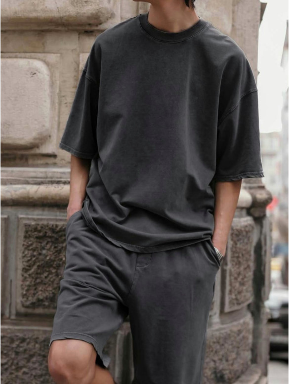 Oversize костюм з вивареної тканини