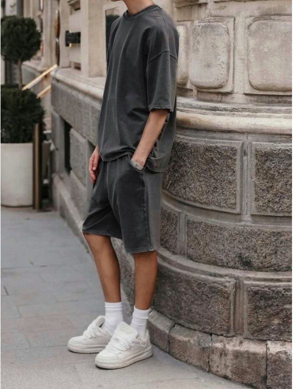 Oversize костюм з вивареної тканини