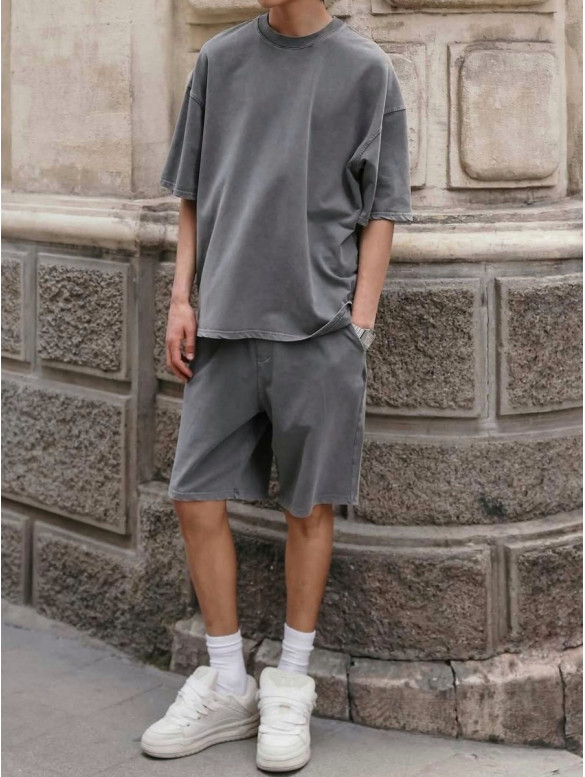Oversize костюм з вивареної тканини
